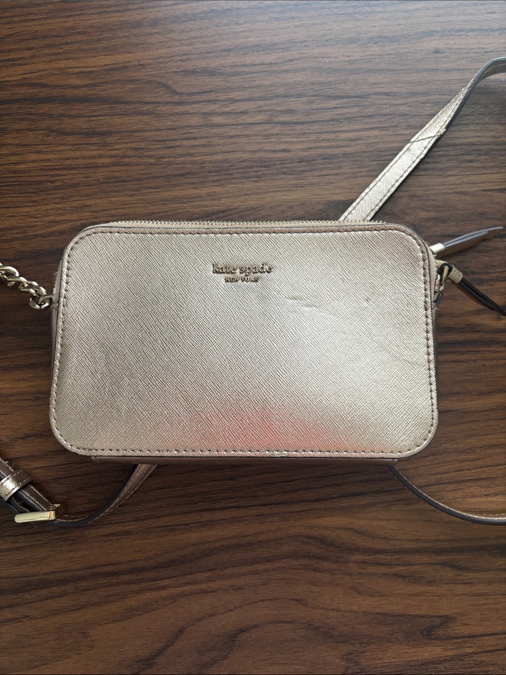 kate spade Gold Leather Crossbody Bag